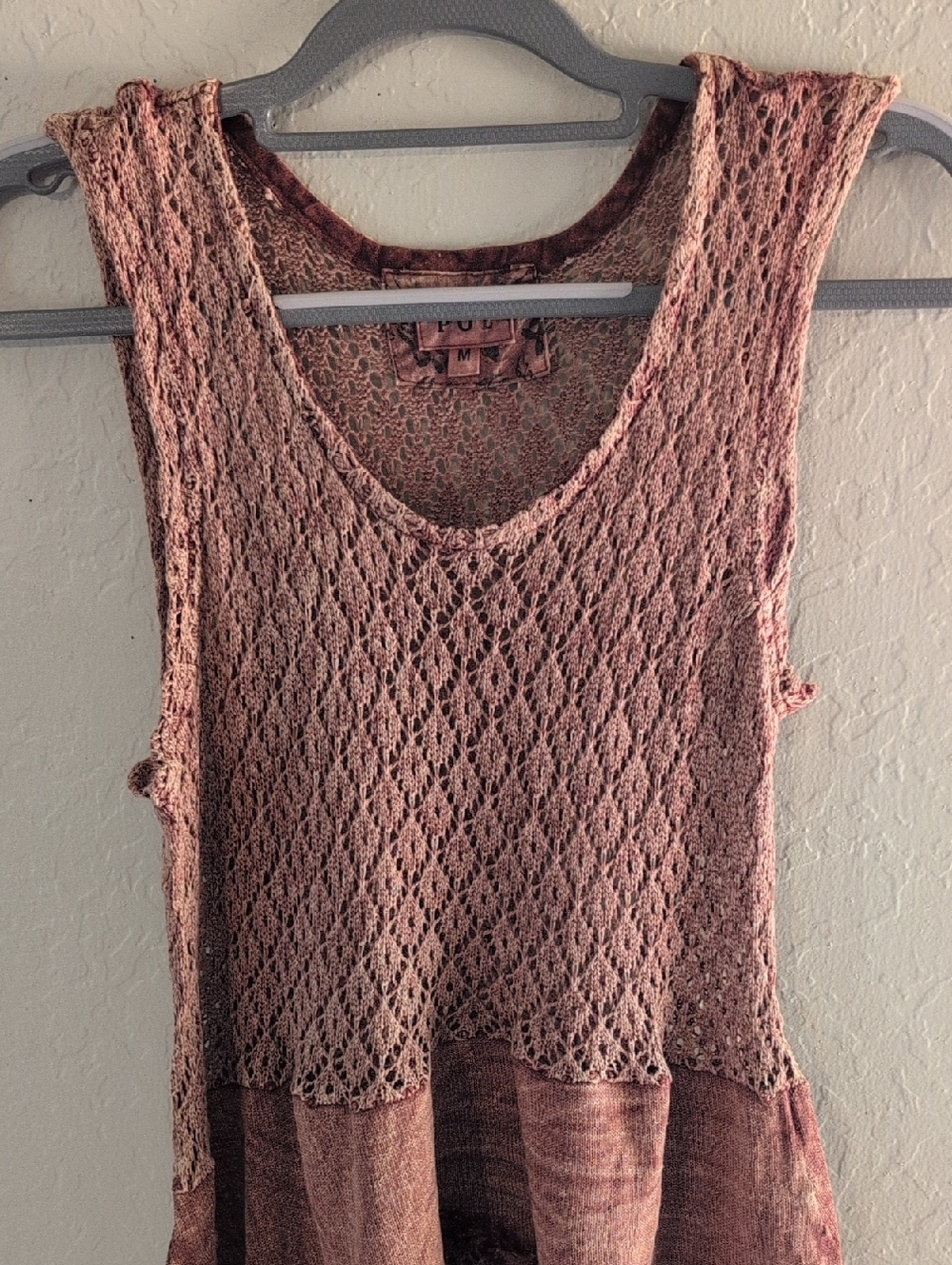 NEW ARRIVAL❣️ Powder Brick Red Crochet Ruffle Fit And Flare Airy  Sundress NIP - Picture 3 of 15